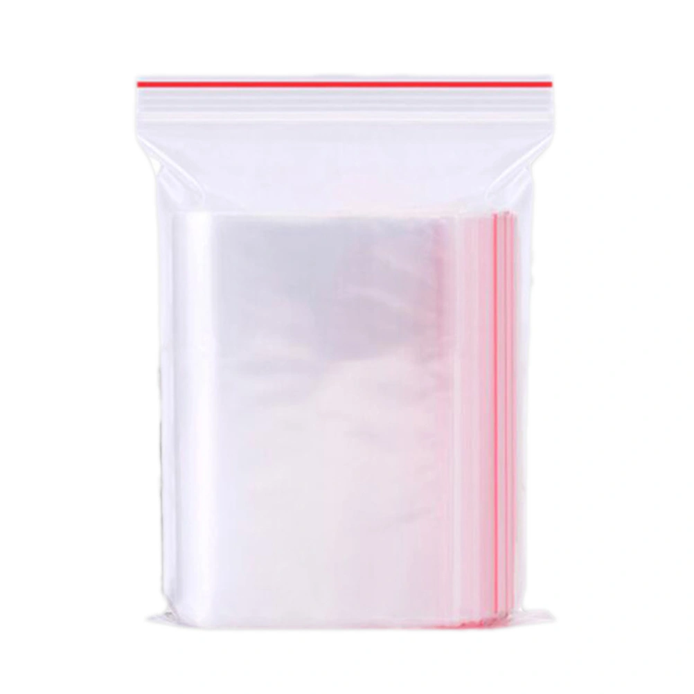 100pcs 11x16cm Sealing Bags Zipper Poly Bags Clear Resealable Transparent Storage Bags Dispenser Bag