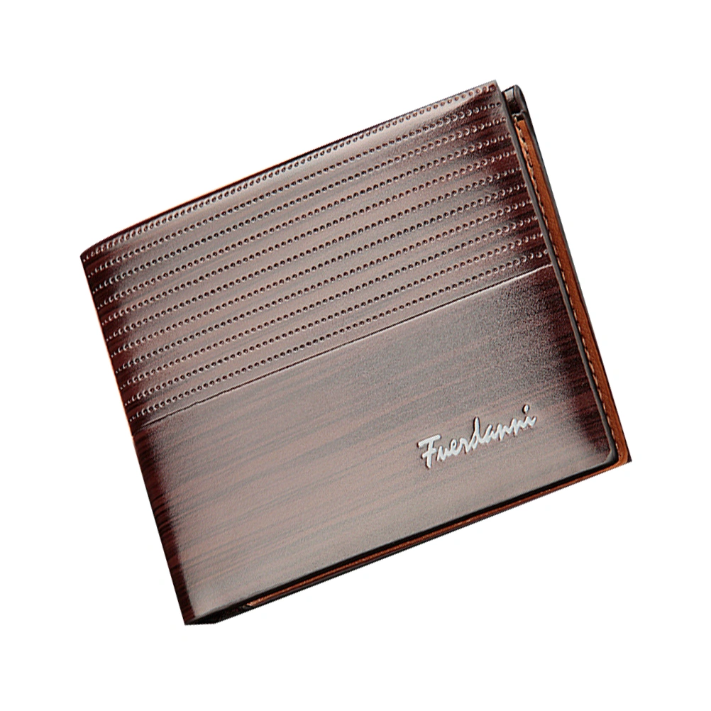 Fashion Man Wallet Business Multi-card Wallet Short Paragraph Wallet Driver License Holder Wallet Male Coin Purse (Dark Brown)