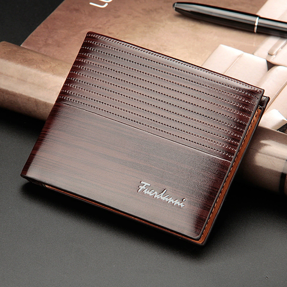 Fashion Man Wallet Business Multi-card Wallet Short Paragraph Wallet Driver License Holder Wallet Male Coin Purse (Dark Brown)