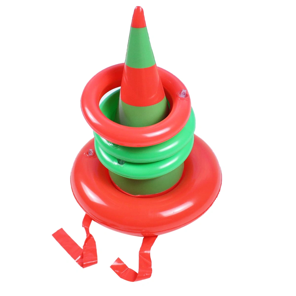 Inflatable Witch Hat Toss Game Cartoon Ring Toss Game Accessories Creative Christmas Party Activities Games PVC Witch Hat Ring Game Props