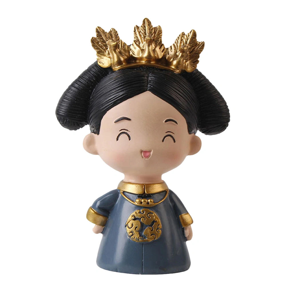 1Pc Chinese Queen Figurine Chinese Style Decoration Resin Craft Ornament