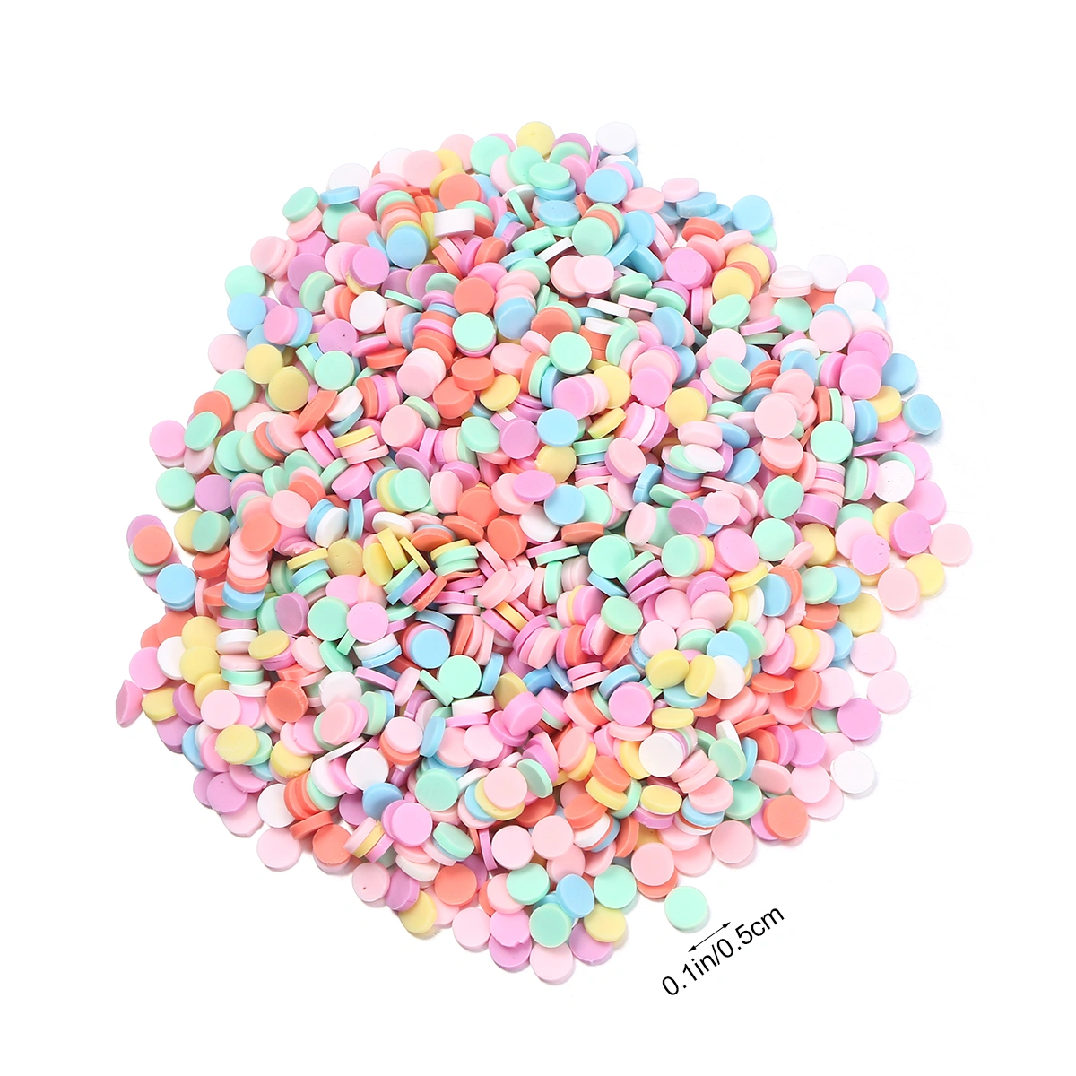 100g/Pack Mini Candy-colored Clay Round Shape Sprinkles Polymer Clay Charms Filler Pieces for DIY Phone Case Decor Handmade Arts Crafts (Mixed Color)