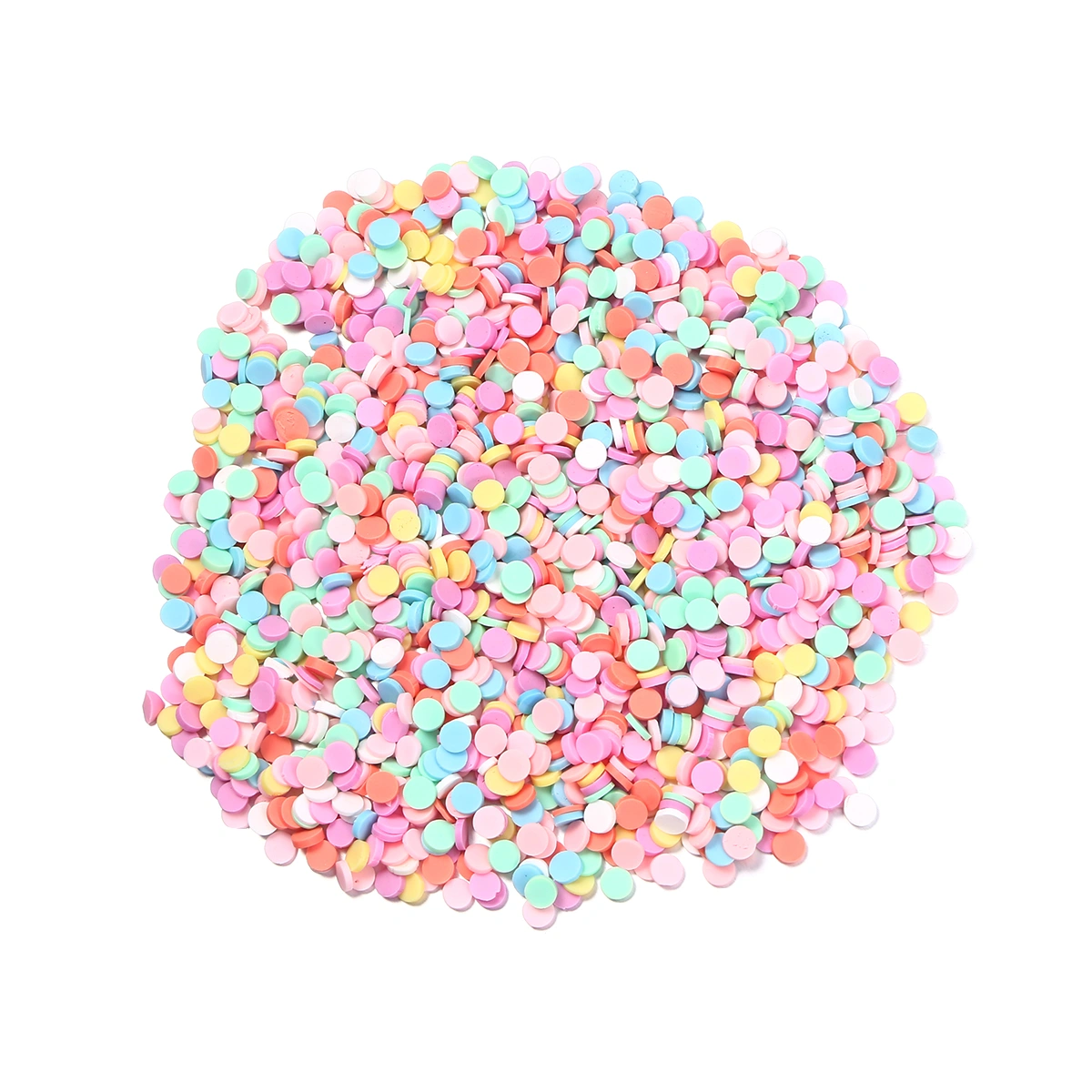 100g/Pack Mini Candy-colored Clay Round Shape Sprinkles Polymer Clay Charms Filler Pieces for DIY Phone Case Decor Handmade Arts Crafts (Mixed Color)