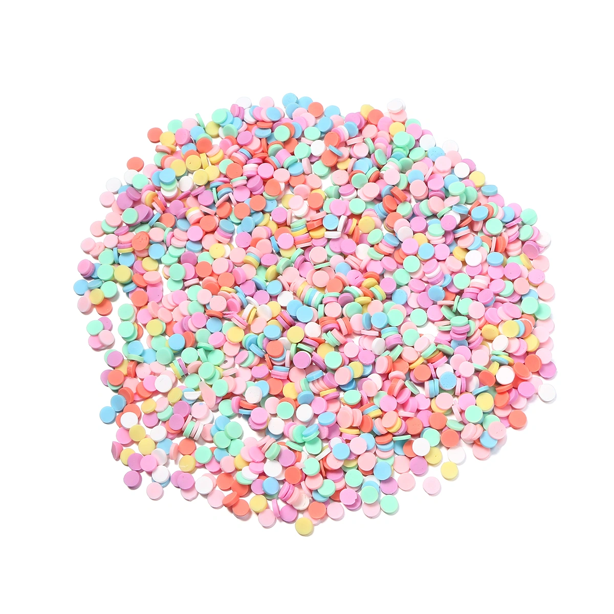 100g/Pack Mini Candy-colored Clay Round Shape Sprinkles Polymer Clay Charms Filler Pieces for DIY Phone Case Decor Handmade Arts Crafts (Mixed Color)