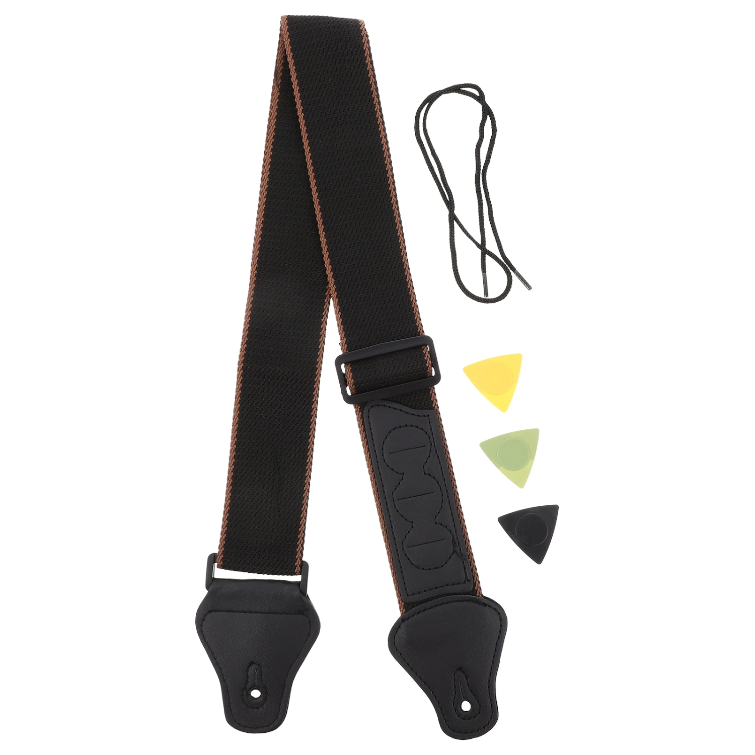 1 Set of Pure Cotton Guitar Strap with Guitar Picks Guitar Belt Guitar Strap