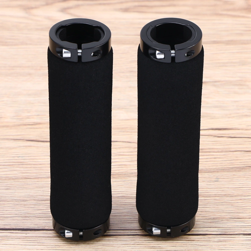 1 pair of Rubber Beach Cruiser Mountain Bike Handlebar Grips (Black)