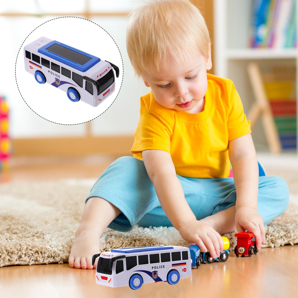 1pc Creative Inertia Bus Toy Baby Educational Playing Toy Police Bus Model Toy