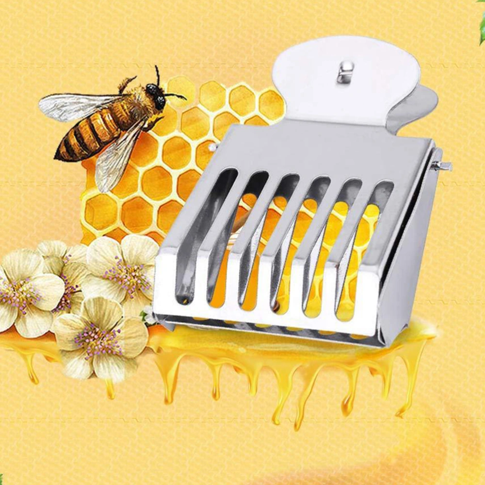 3PCS Beekeeping Clip Queen Bee Catcher Cage Bee Catcher Stainless Steel Beekeeper Tool (Silver)