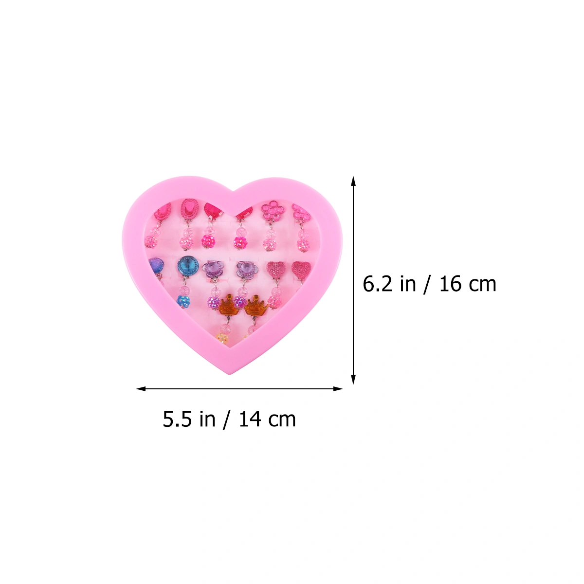 1 Box Adorable Kids Earrings Clip on Earrings Decorative Earrings Pretend Toy for Kids Girls (with Rinestone)