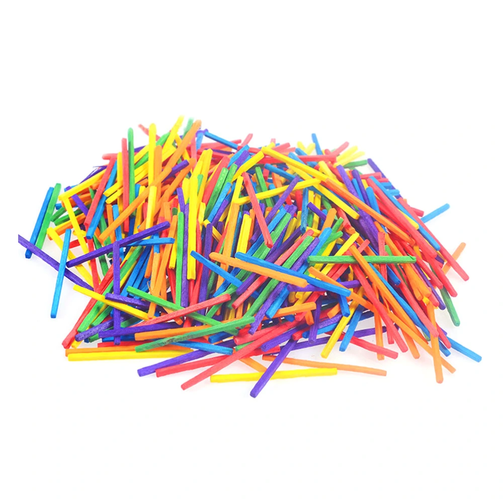 1000pcs Colored Wood Matchsticks Popsicle Craft Stick Children Handmade Materials (Colorful)