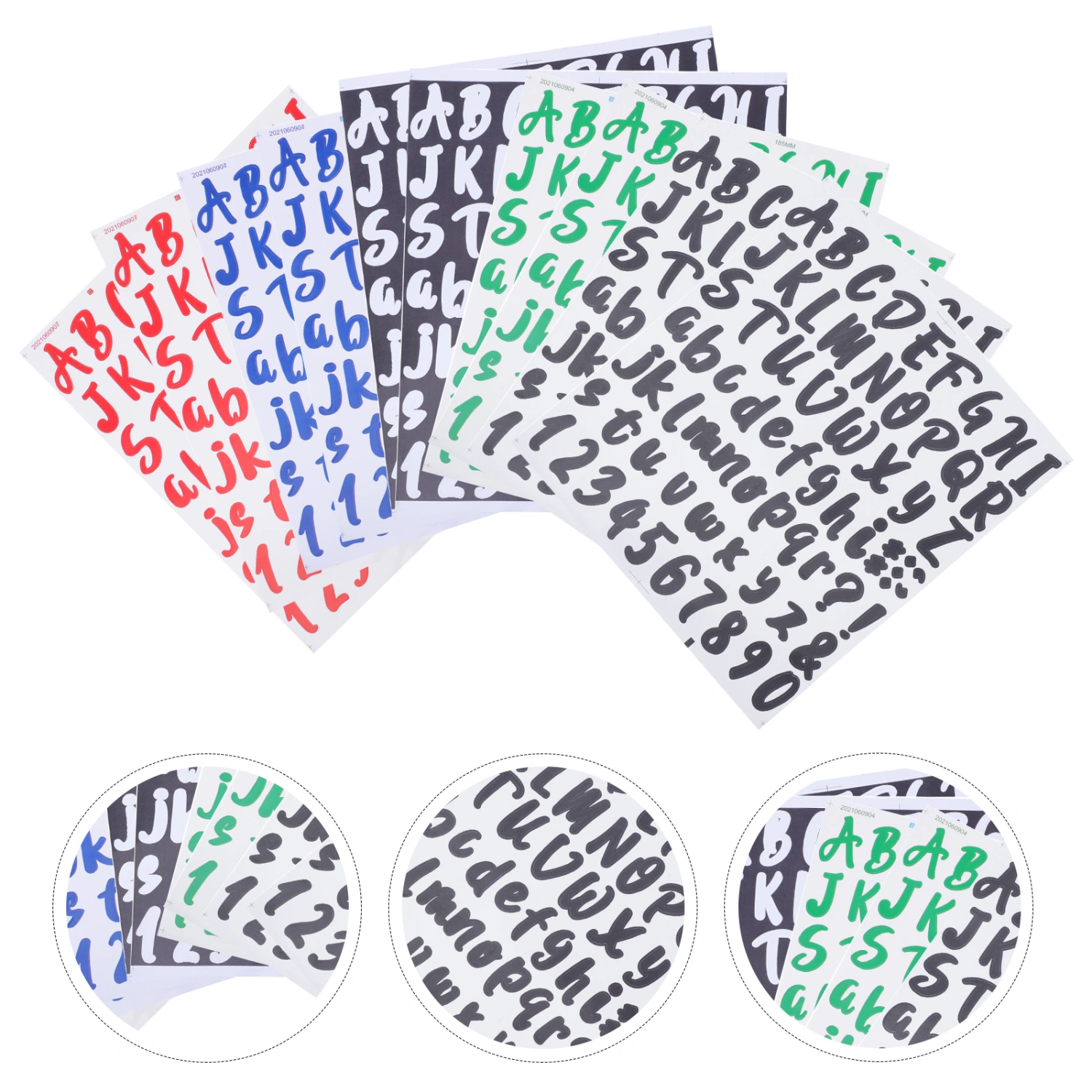 10 Sheets of Self Adhesive Alphabet Stickers Mail Box Trash Can Use Stickers
