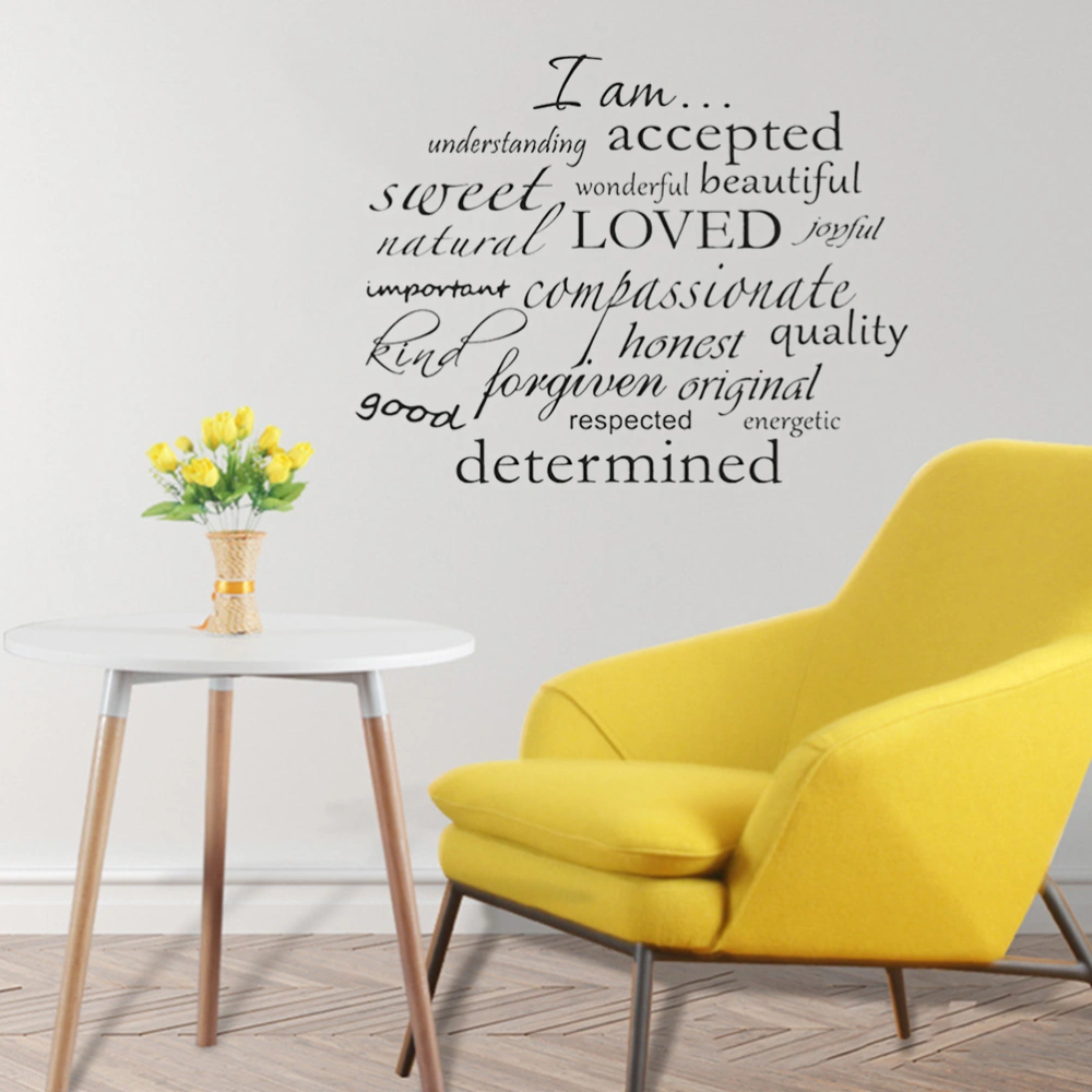 Removable Words Wall Decals Adhesive Wall Stickers Mural Art Home Decoration