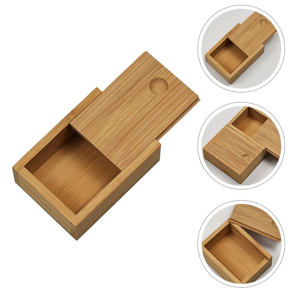 1Pc Bamboo Storage Boxes Storage Cases Jewelry Storage Boxes Makeup Storage Boxes