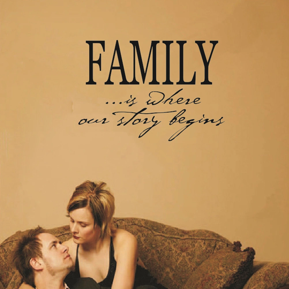 FAMILY IS WHERE OUR STORY BEGINS Vinyl Wall Decals Quotes Sayings Wall Art