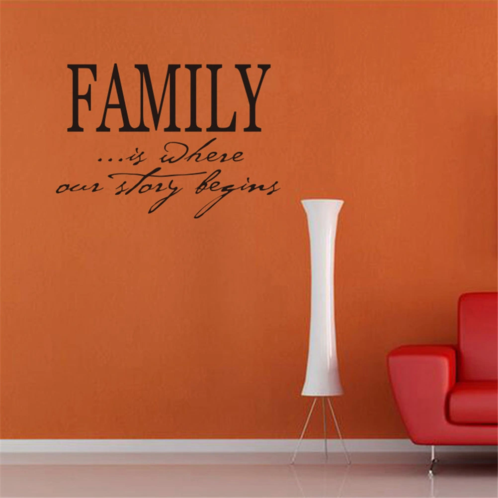 FAMILY IS WHERE OUR STORY BEGINS Vinyl Wall Decals Quotes Sayings Wall Art