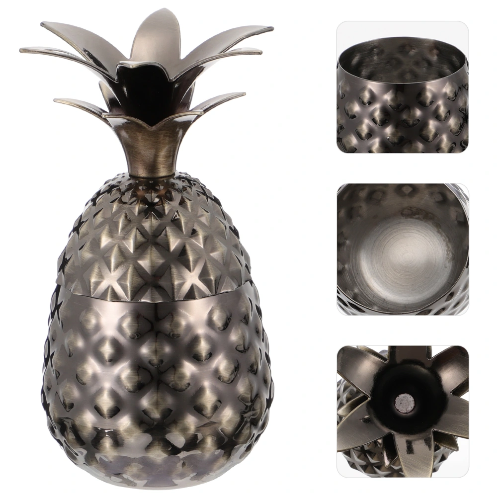 1Pc Pineapple Shaped Stainless Steel Drinking Cup Creative Cocktail Cup (Coffee)