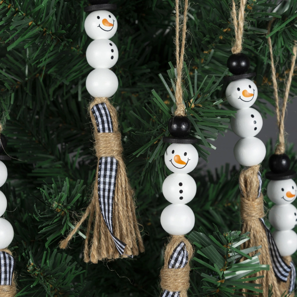 40pcs 20MM Jewelry Snowman Wooden Beads Christmas Theme Wooden Loose Beads