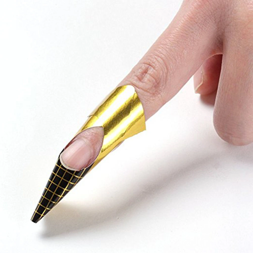 100pcs Nail Form Nail Art Guide Stickers for Acrylic UV Gel Nail Tips Manicure Extension Tool