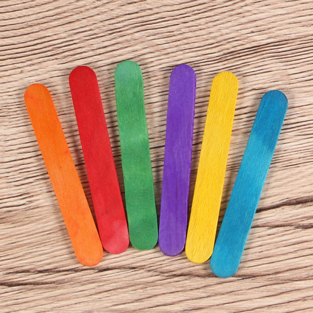 9.3x1x2cm 50Pcs DIY Handmade Wooden Building Model Creative Ice Cream Stick (Colours)