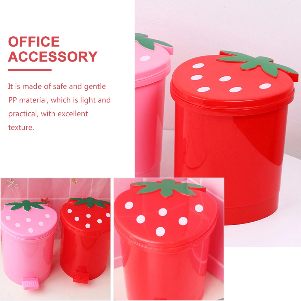 2Pcs Household Trash Cans Wear-resistant Trash Buckets Convenient Trash Bins Office Accessory