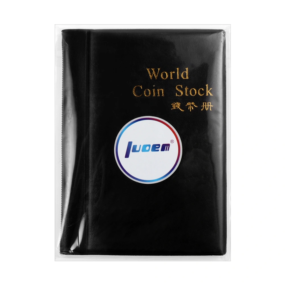 LUOEM 1PC Coin Holder Collection Coin Storage Album Book Money Penny Photograph Pocket for Collectors (Black)