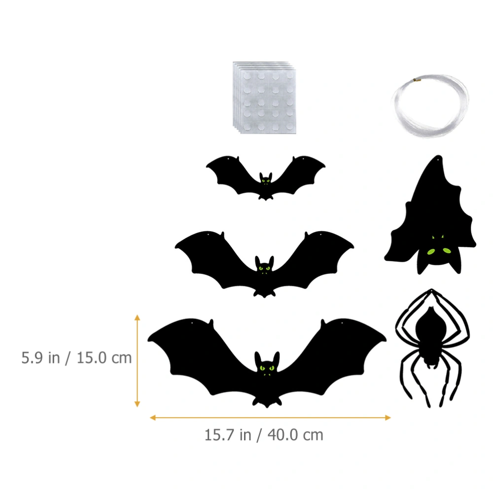 1 Set of Halloween Themed Pendants Yard Bat Shape Hanging Pendants Spooky Bat Pendants