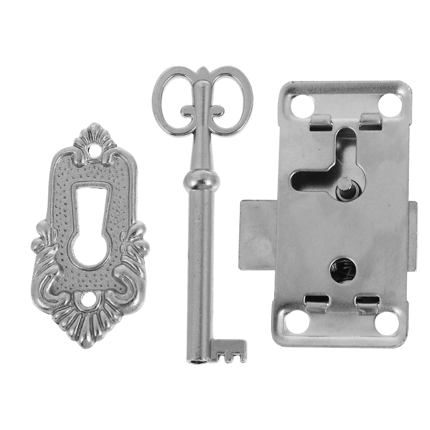 2 Sets Vintage Cabinet Locks Antique Jewelry Box Latches Decorative Locks