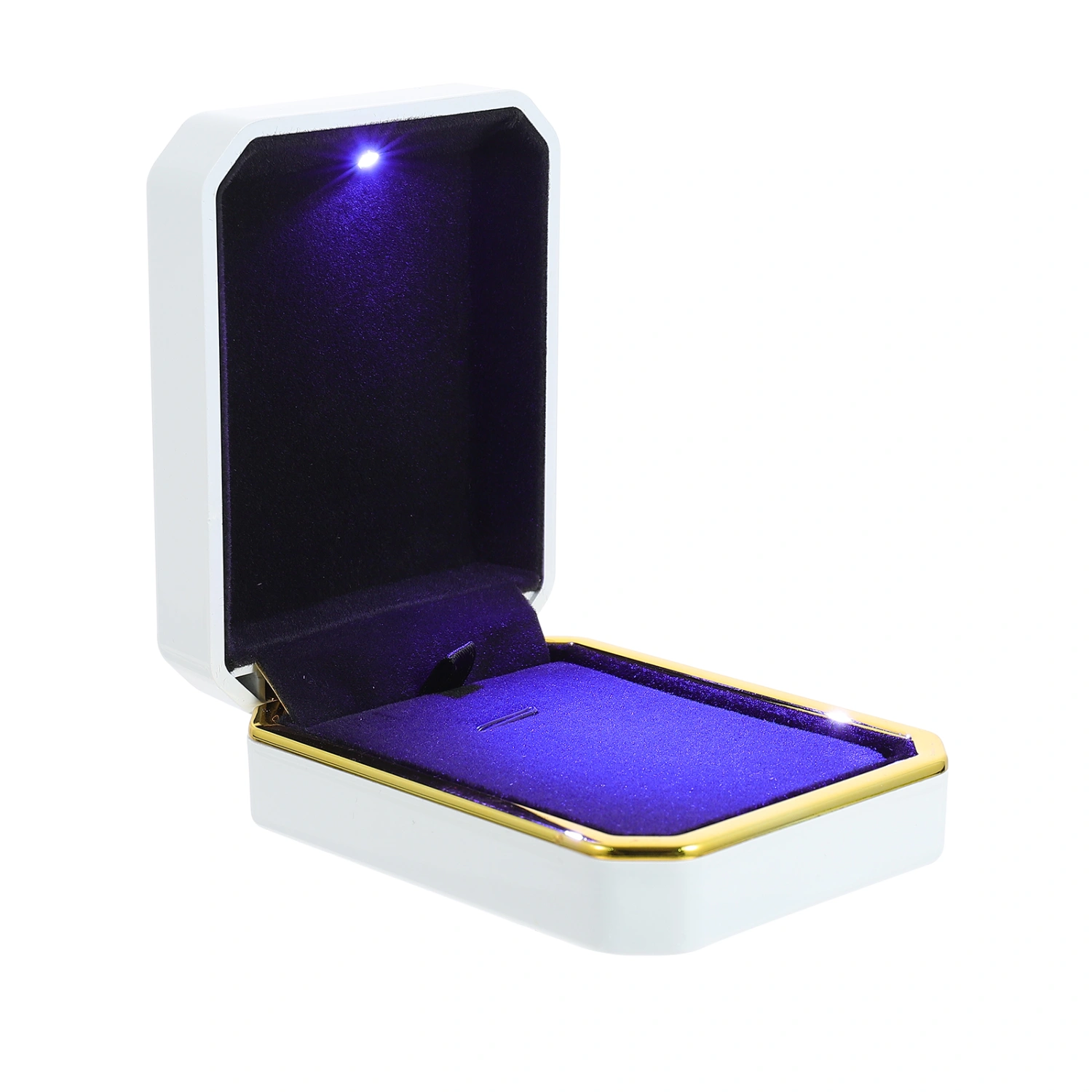 1Pc LED Light Jewelry Storage Box Plastic Luminous Jewelry Storage Display Box