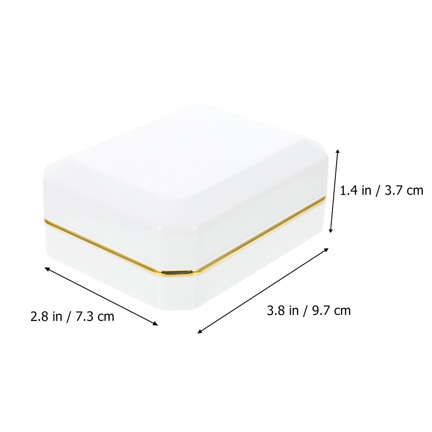 1Pc LED Light Jewelry Storage Box Plastic Luminous Jewelry Storage Display Box
