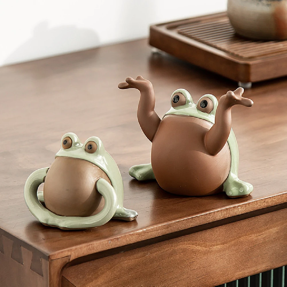 Purple Sand Tea Pet Decoration Boutique, Cute Frog