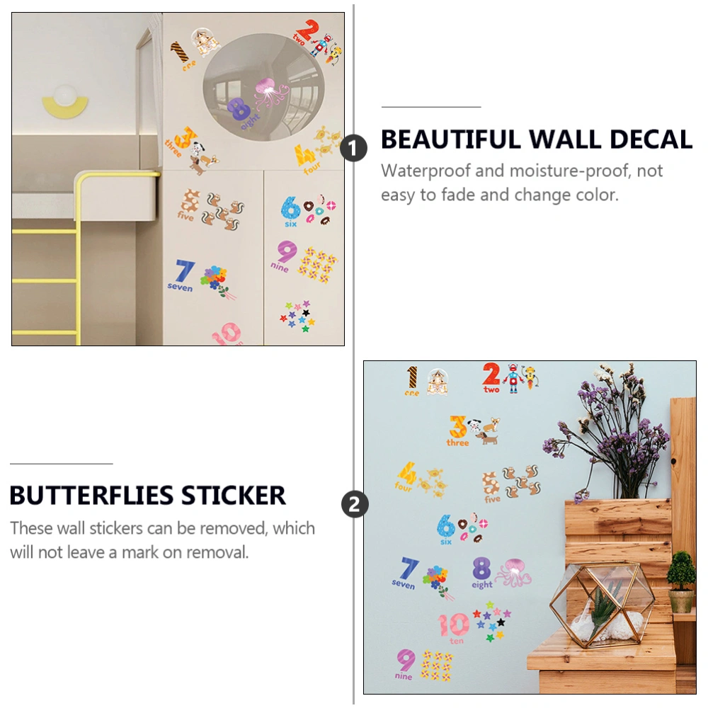 1 Set of Cartoon Wall Stickers Decorative Kids's Room Stickers Wall Ornaments