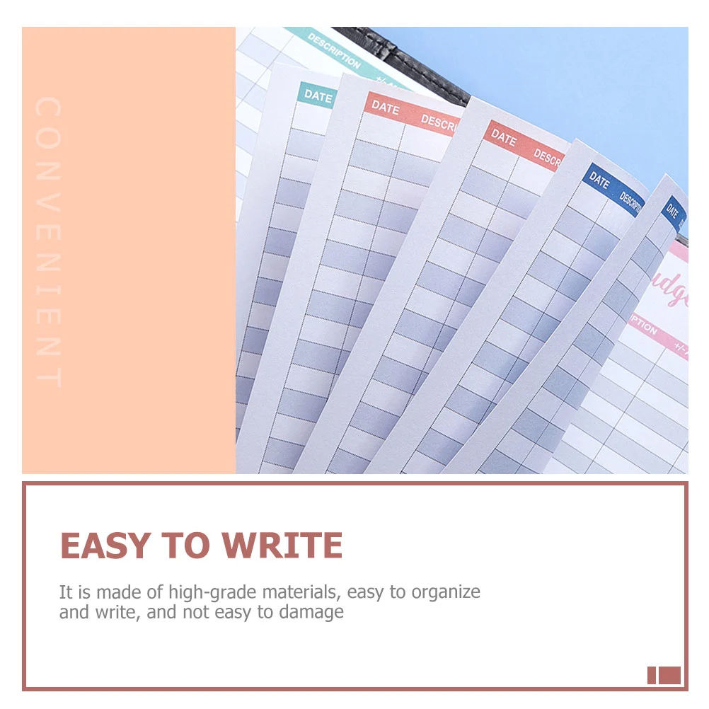 36pcs Budget Sheets Expense Tracker Hole Punched Budget Sheets Planner Sheets