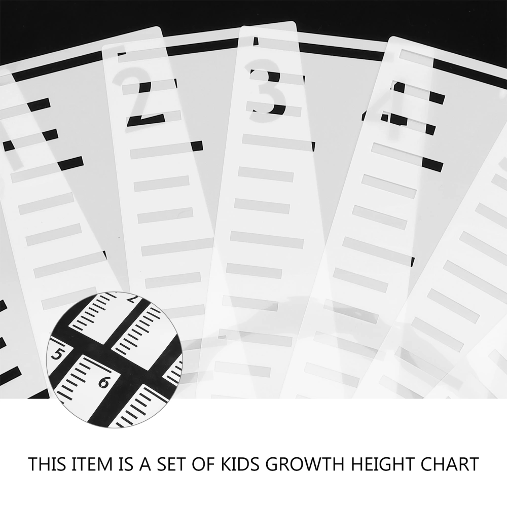 7pcs 7 Feet Growth Chart Stencil Kids Height Measuring Ruler Template Wall Decor