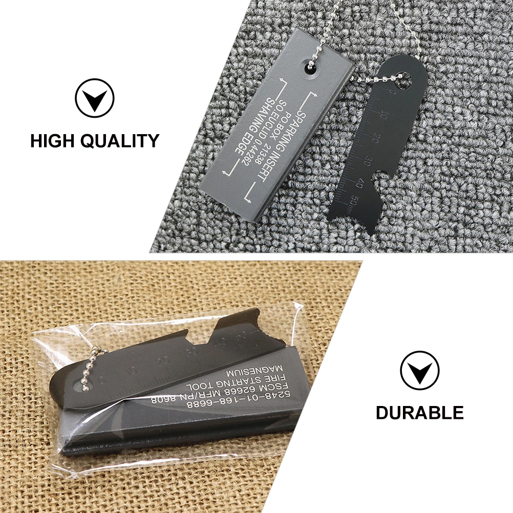 2Pcs Outdoor Survival Fire Starters Magnesium Flint Scrapper Stone Fire Lighter