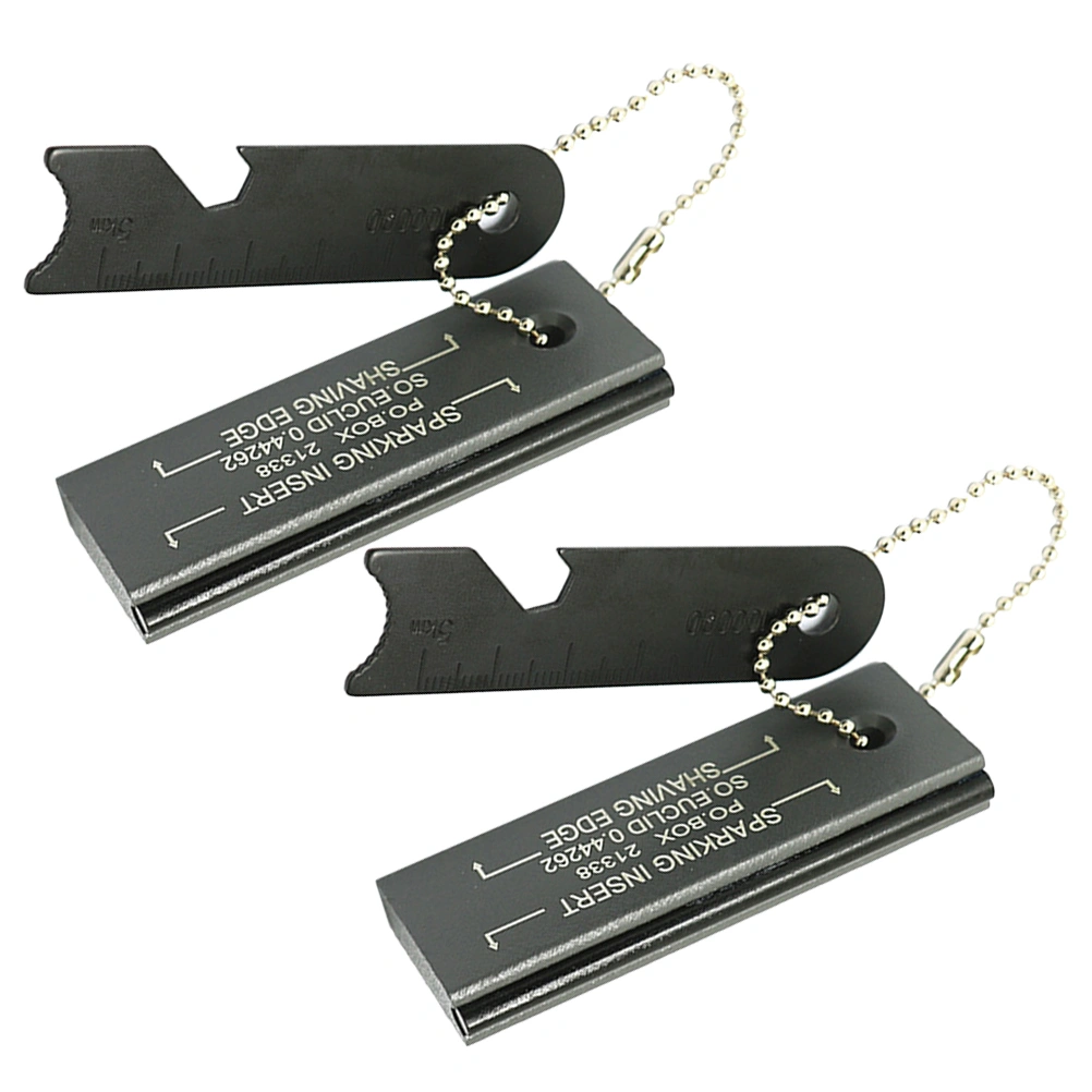 2Pcs Outdoor Survival Fire Starters Magnesium Flint Scrapper Stone Fire Lighter