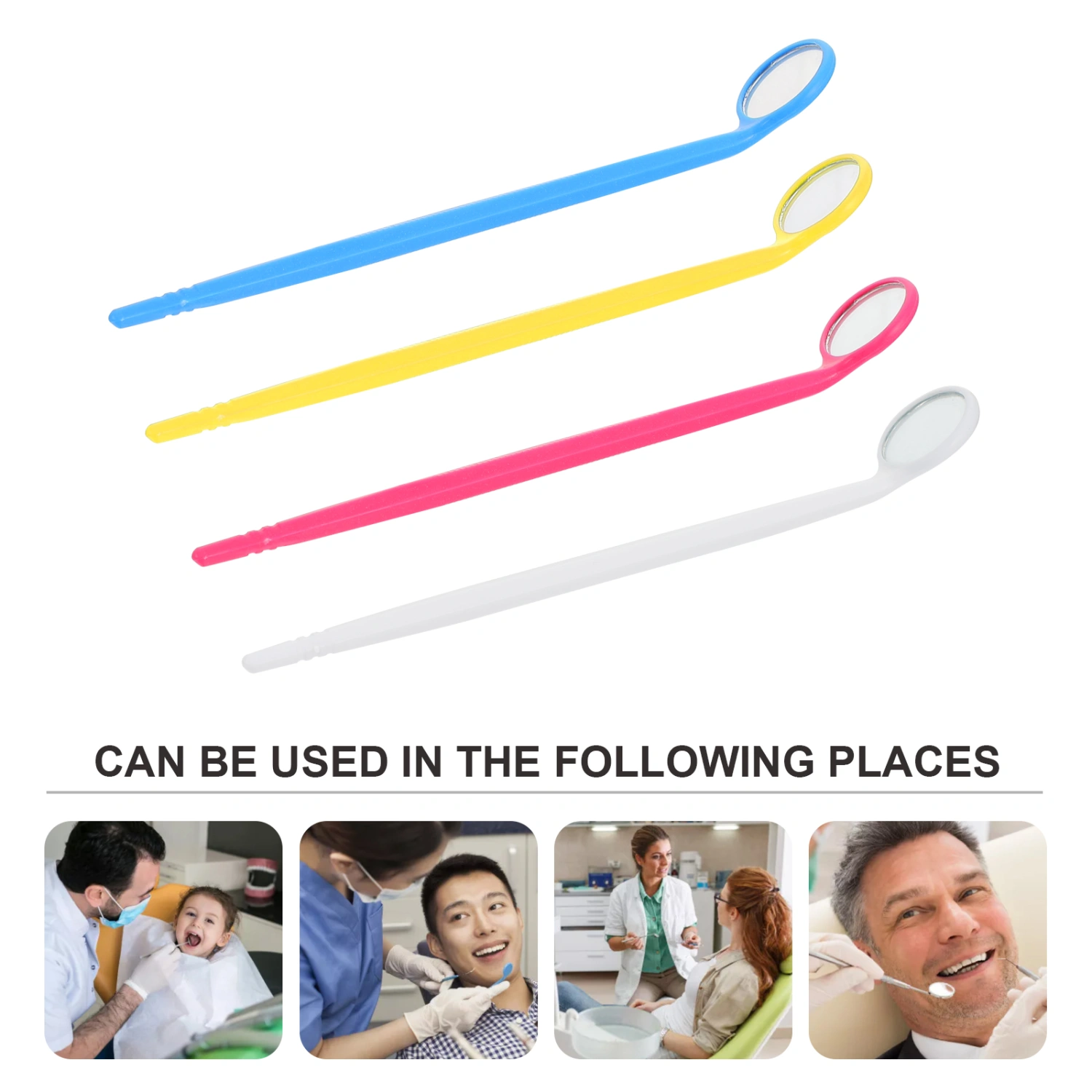 20pcs Professional Dental Tools Anti Fog Mouth Mirrors (Assorted Color)