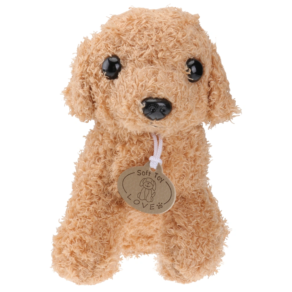 Bed Time Stuffed Animal Toys Plush Poodle Teddy Dog Figure(Light Brown, Random Tags)