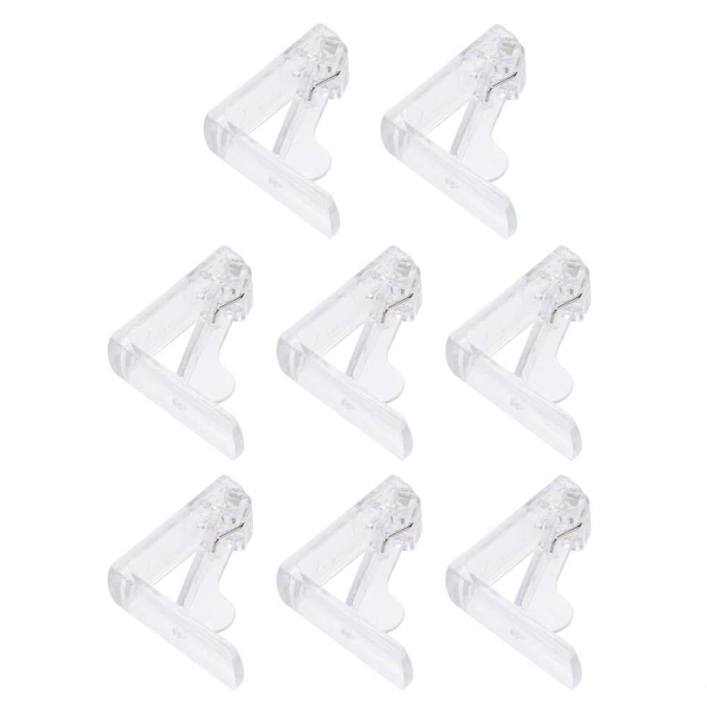 8Pcs Transparent Triangle Tablecloth Clips Adjustable Table Cloth Triangle Clamps