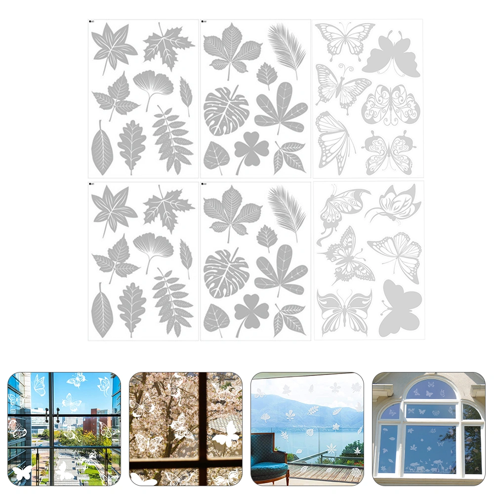 2 Sets Anti-collision Window Clings Practical Stickers Birds Alert Window Decal