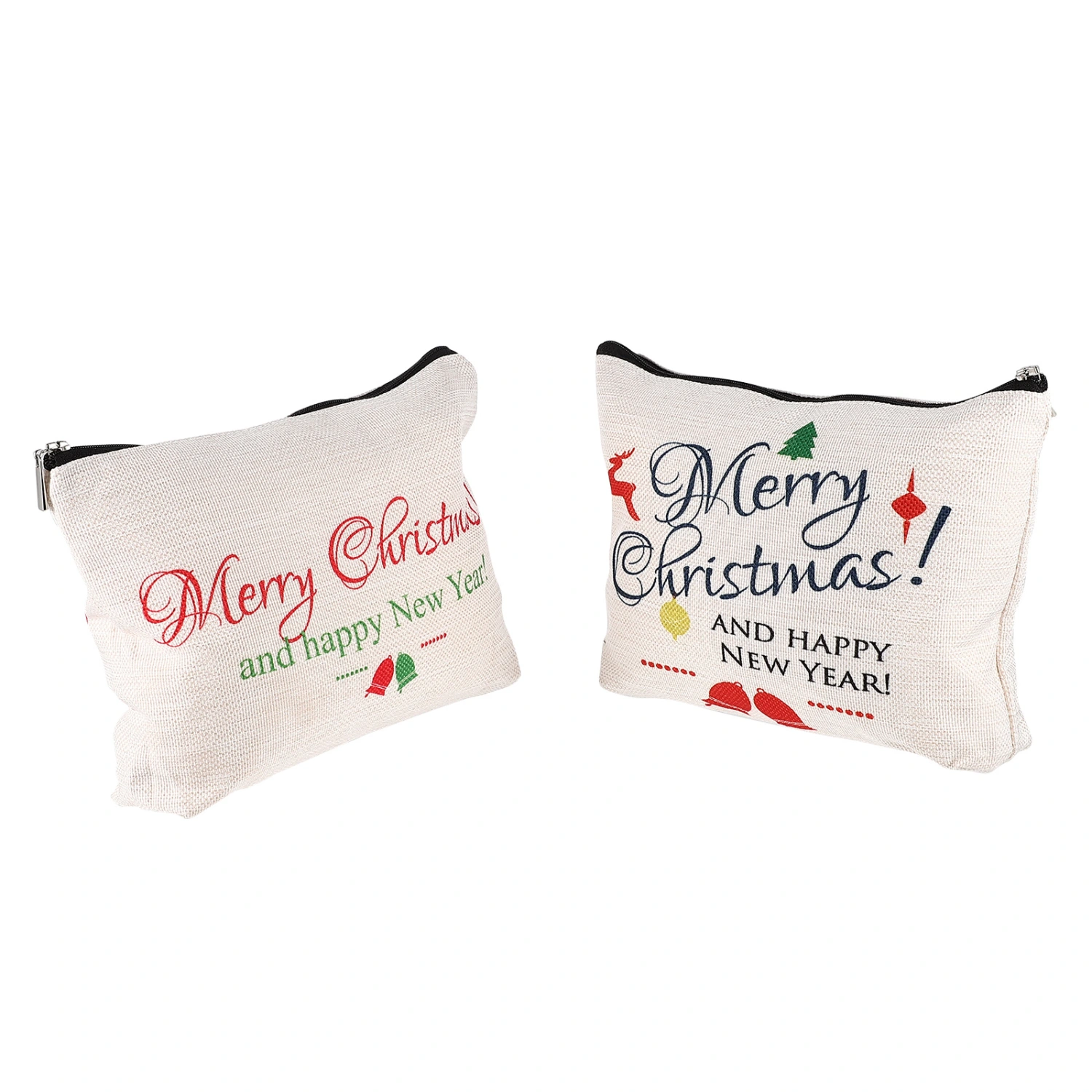2Pcs Christmas Elements Jewelry Bags Decorative Jewelry Pouches Multi-function Storage Bags