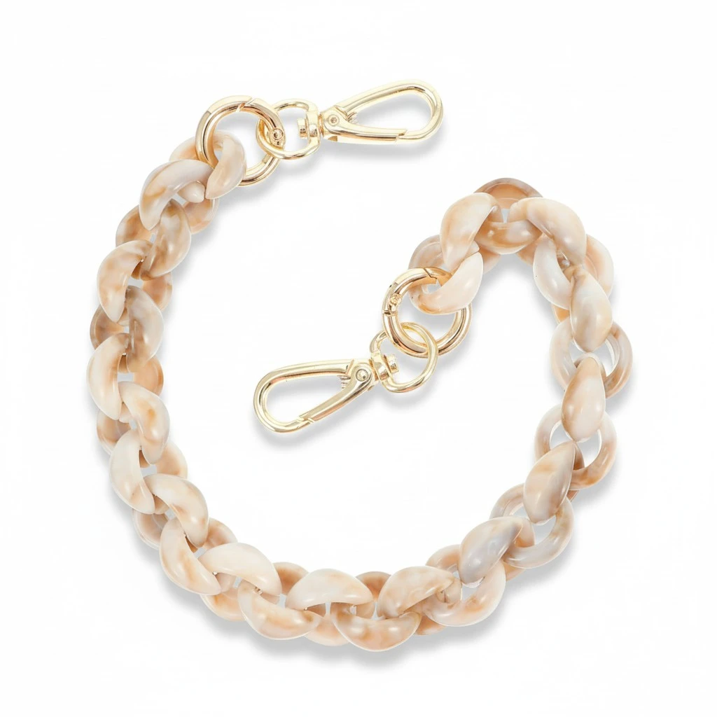 1Pc Versatile Chic Bag Chain Marble Moire Chain Jewelry Bag Shoulder Strap