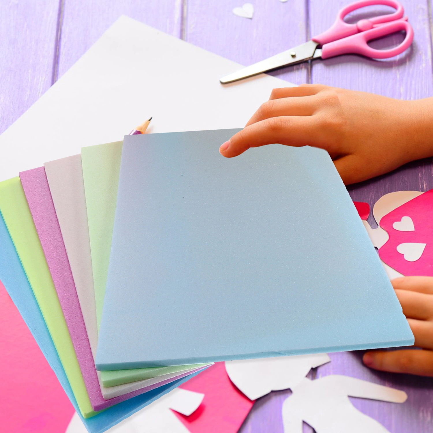 10 Sheets of Kids Foam Sheets Children Craft Foams Multi-use Printmaking Sheets