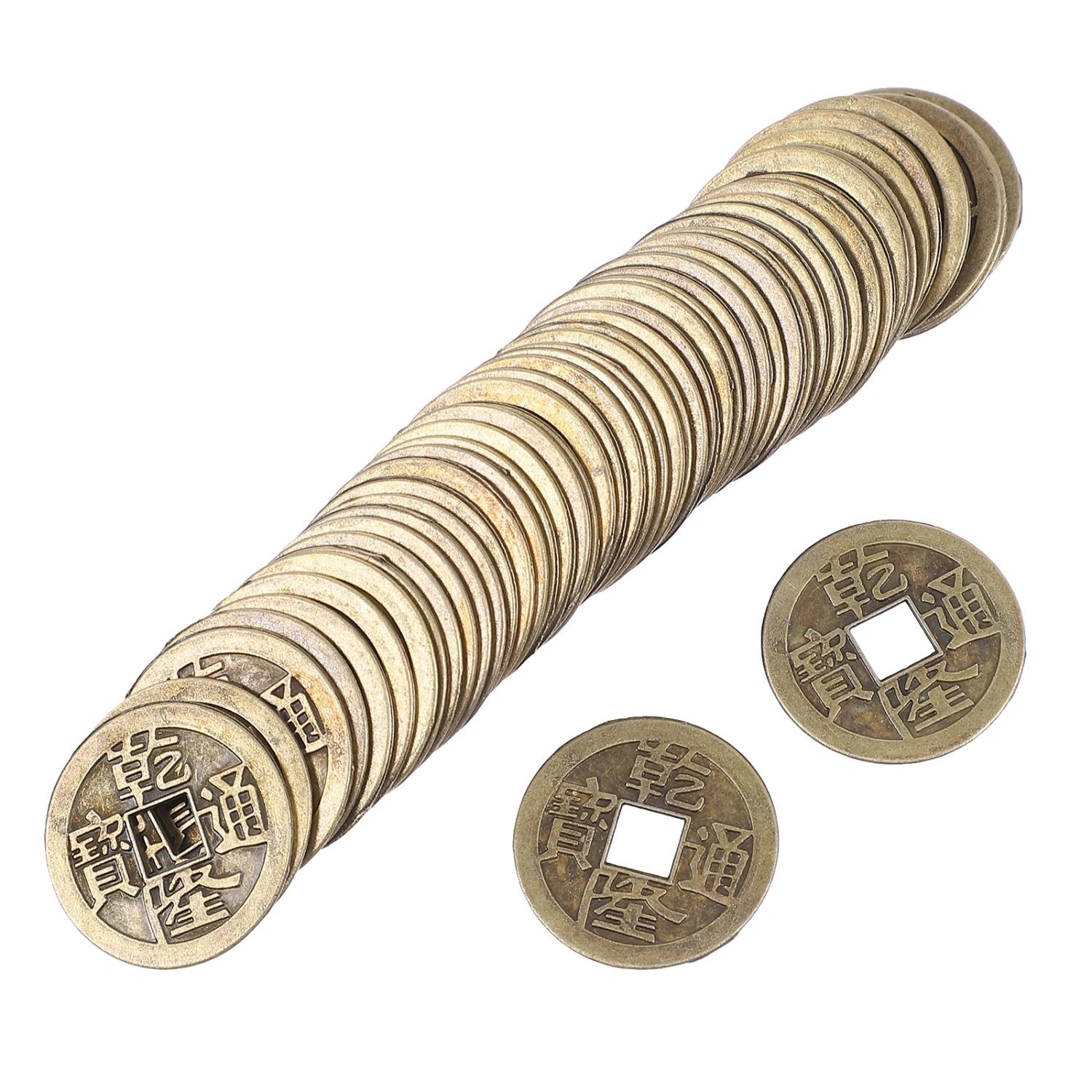 50pcs Chinese Fortune Coins Feng Shui Coins Chinese Luck Coins Ancient Chinese Dynasty Time Coins