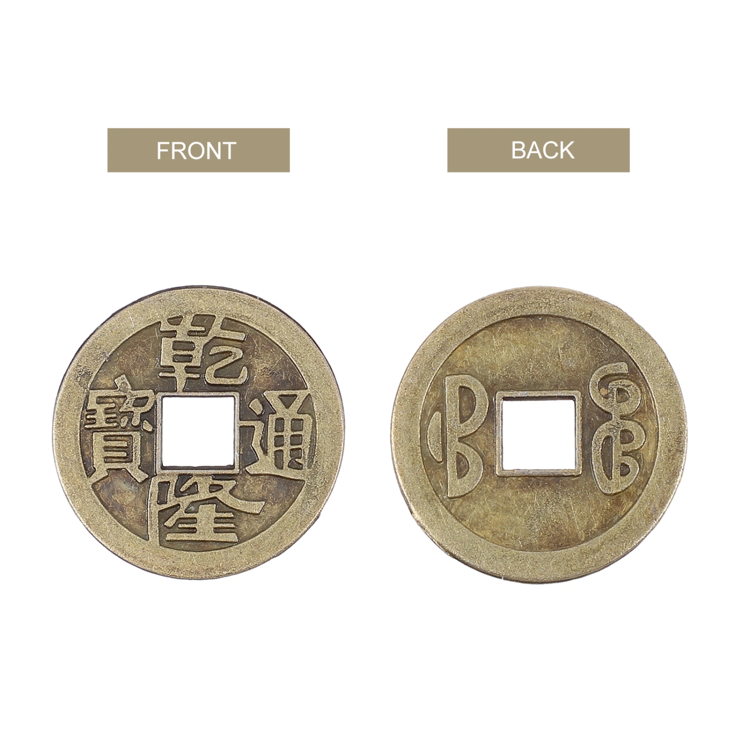 50pcs Chinese Fortune Coins Feng Shui Coins Chinese Luck Coins Ancient Chinese Dynasty Time Coins