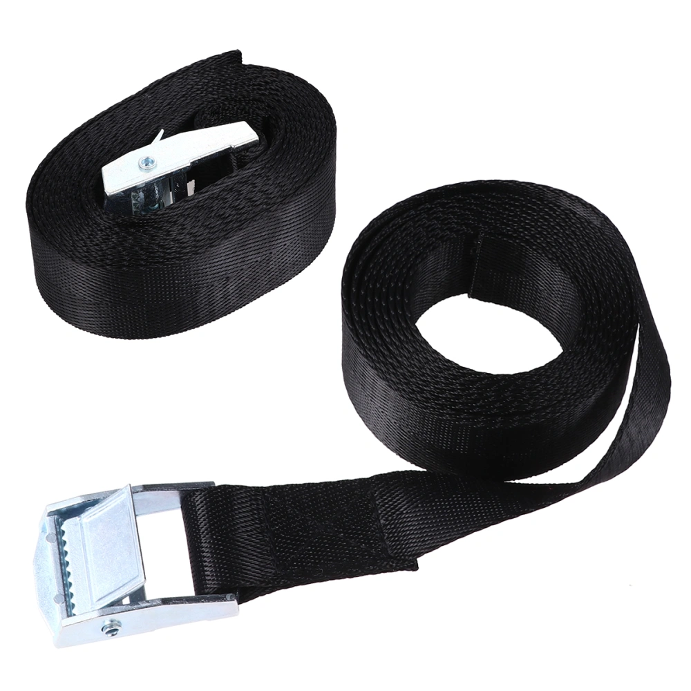 2pcs Professional Tie Down Strap Strong Ratchet Belt Luggage Bag Cargo Lashing With Metal Buckle (100x2.5cm)