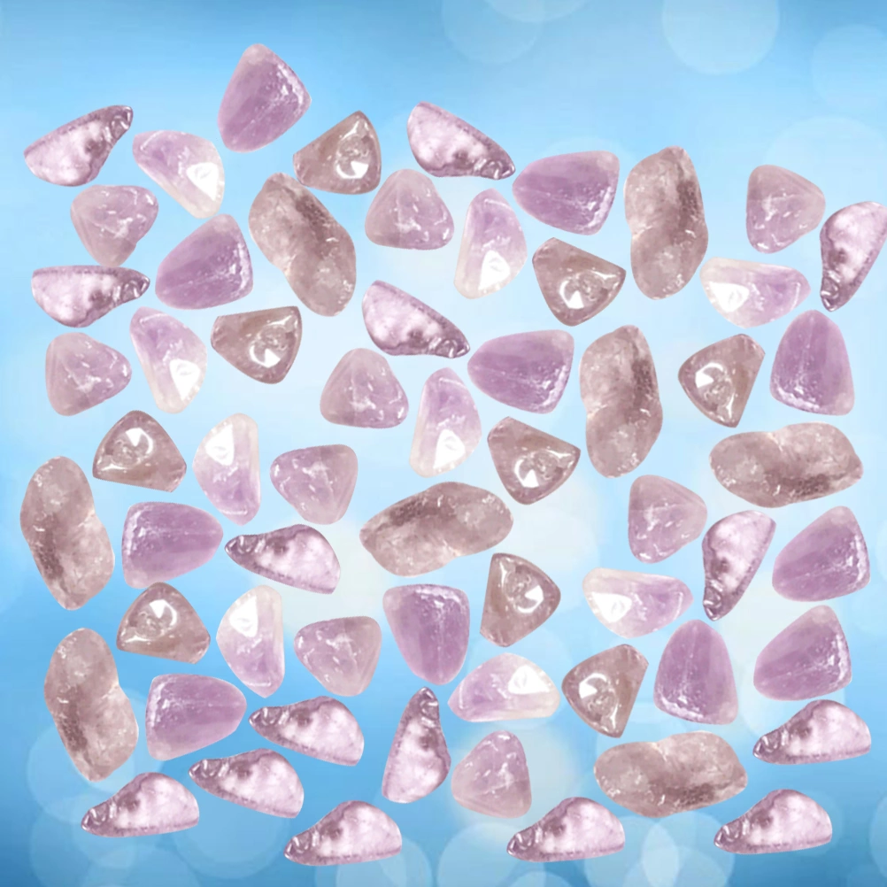 100g 9-12MM Natural Polished Tumbled Gravel Purple Crystal Stones Aquariums Fish Tank Decoration Supplies