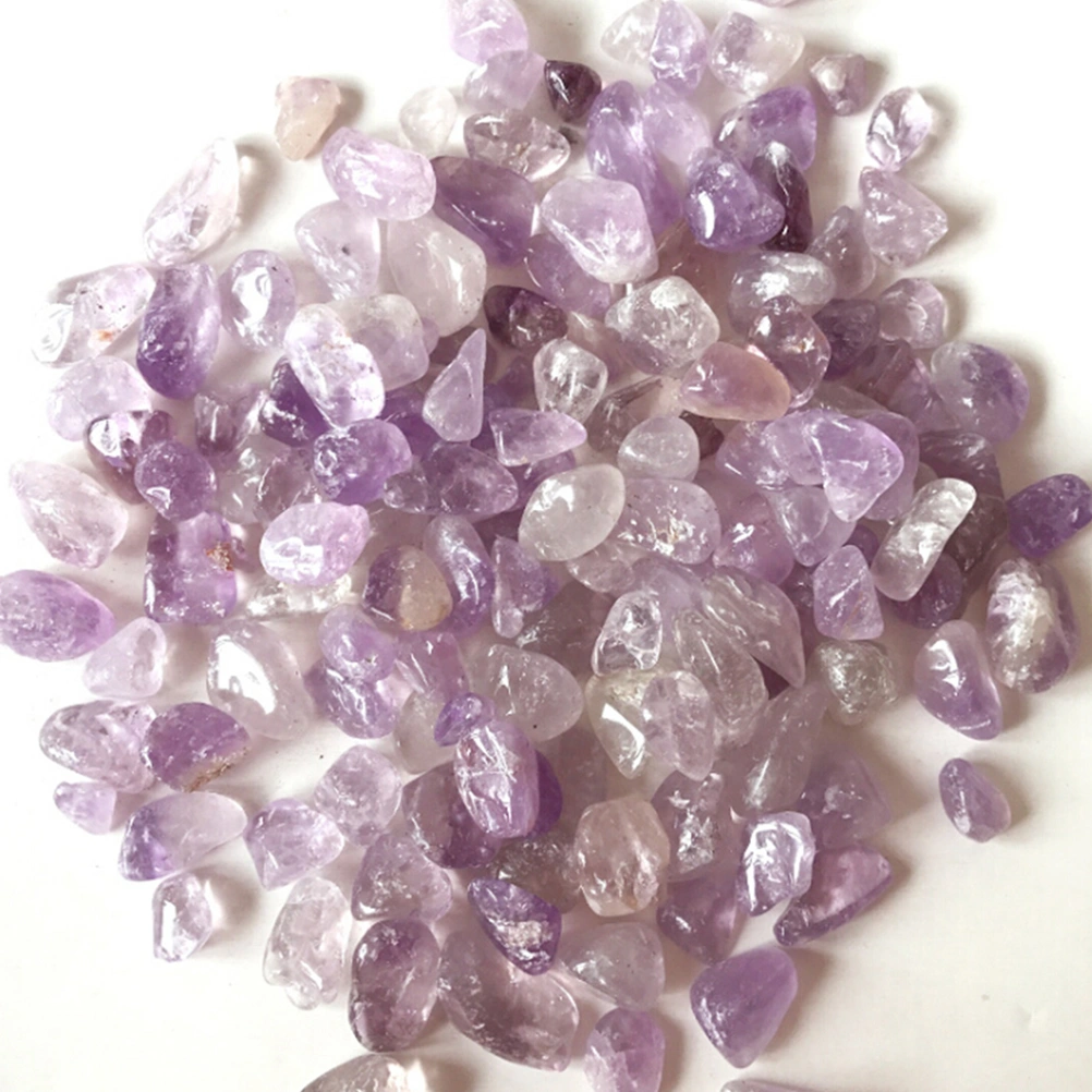 100g 9-12MM Natural Polished Tumbled Gravel Purple Crystal Stones Aquariums Fish Tank Decoration Supplies