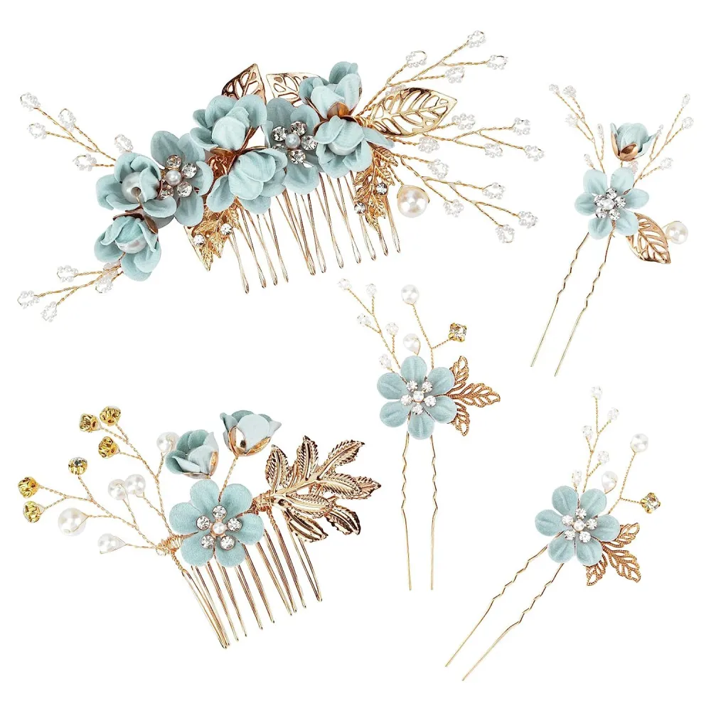 5pcs Wedding Hair Accessories Bride Hair Pin Hair Comb Bridal Hair Styling Tools for Women Bridesmaids