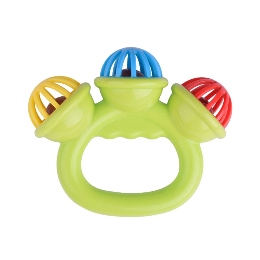 4pcs Childlren Handbells Baby Comfort Toy Educational Instrument Musical Toys for Baby Infant (Random Color)