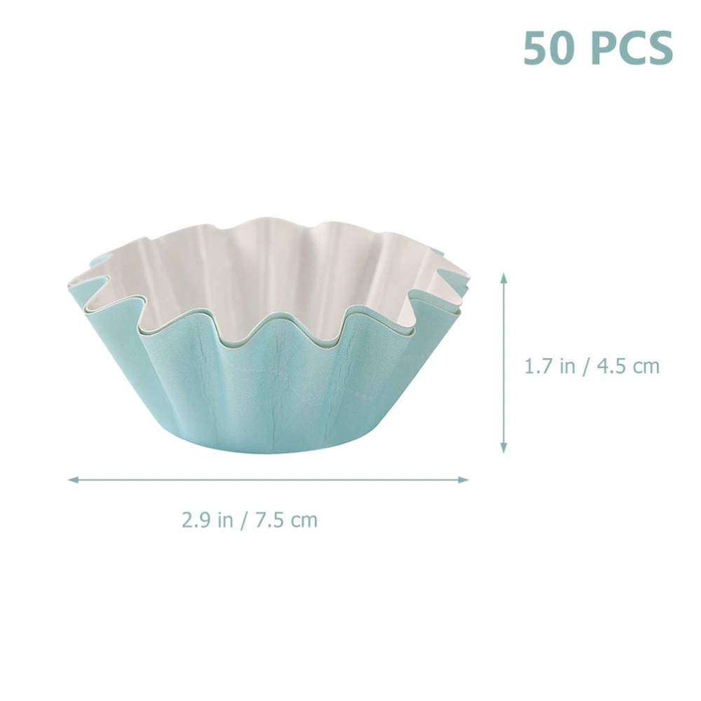 50pcs Cake Paper Trays Paper Cups Cupcake Baking Cups Cupcake Liners for Bakery